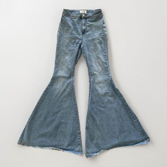 We The Free Denim - We the Free Jeans Womens 26 Blue Extreme Flare Bell-Bottoms‎ Float on Wide